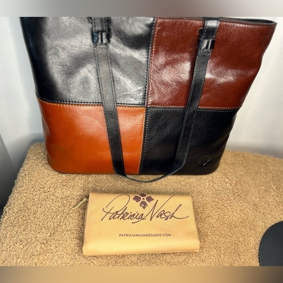 Patricia Nash Tote Leather Color Block - Picture 5 of 6